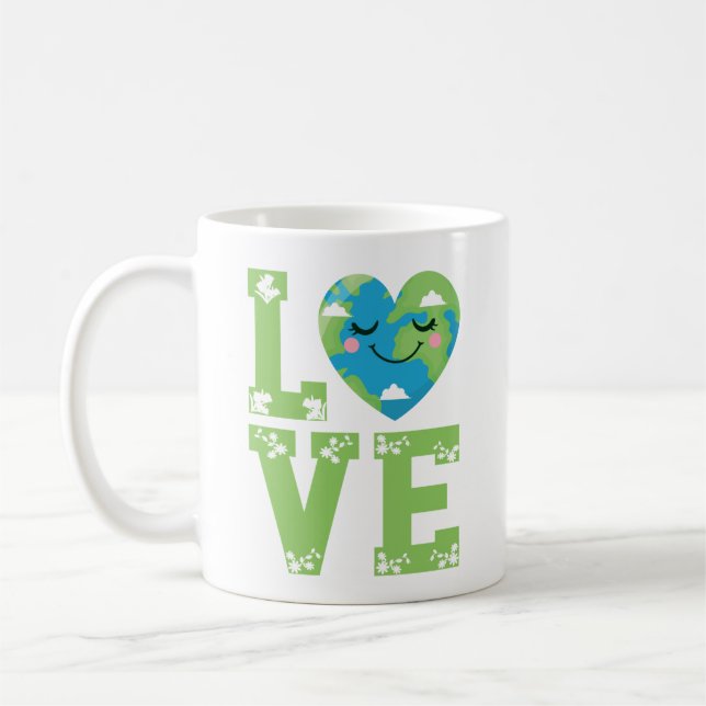 Love our planet mother Earth day Coffee Mug (Left)