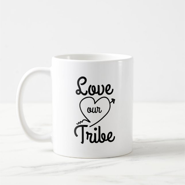 Love Our Tribe with Photo Coffee Mug (Left)