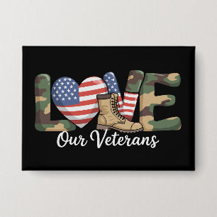 Love Our Veterans Day Proud Military American Flag