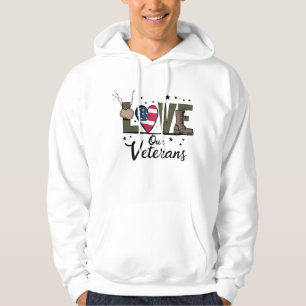 Love Our Veterans Day Proud Military Veteran Day  Hoodie
