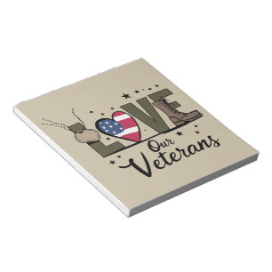Love Our Veterans Day Proud Military Veteran Day Notepad