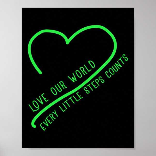 Love Our World Climate Change Environmental Protec Poster (Front)