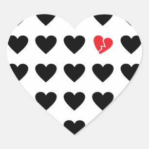 love outcast heart sticker