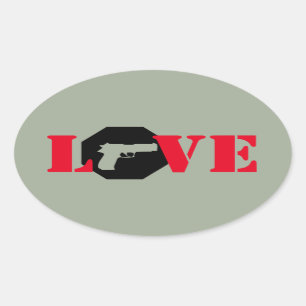 LOVE OVAL STICKER