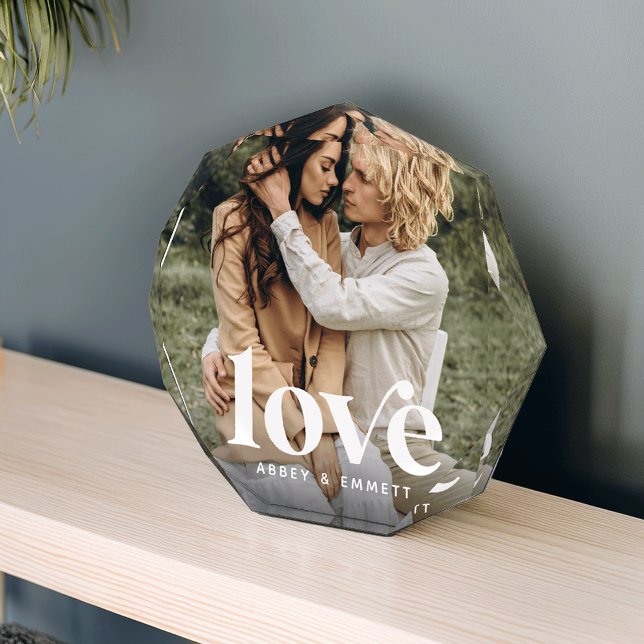 Love Overlay Personalised Couples Photo Block (Creator Uploaded)