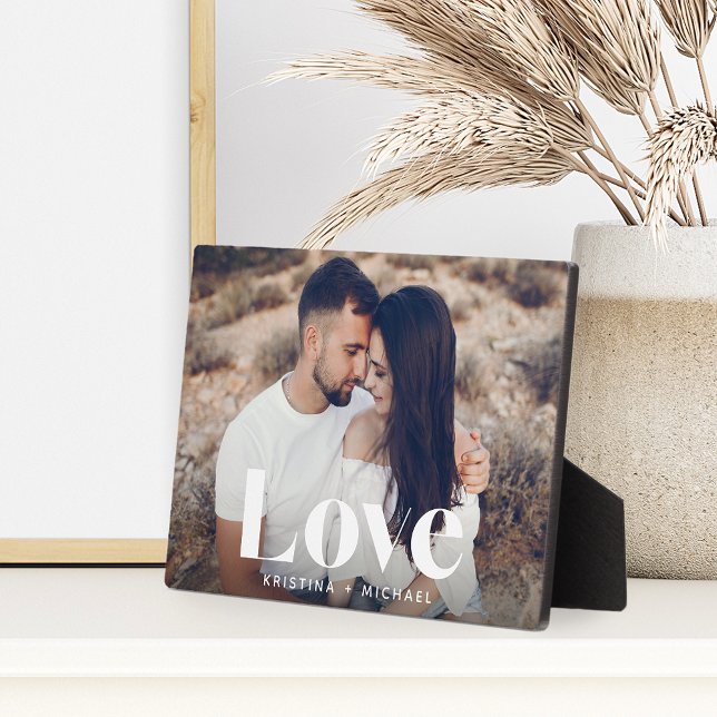 Love Overlay Personalised Couples Photo Plaque (Creator Uploaded)