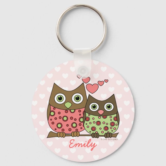Love Owls Key Ring (Front)