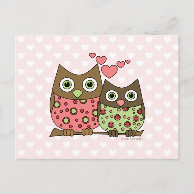 Love Owls Postcard (Front)