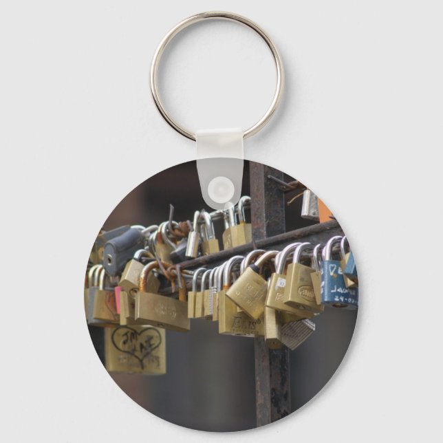 Love Padlocks, Prague Key Ring (Front)