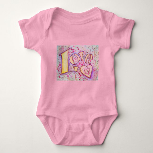 Love Painting Baby Bodysuit (Front)