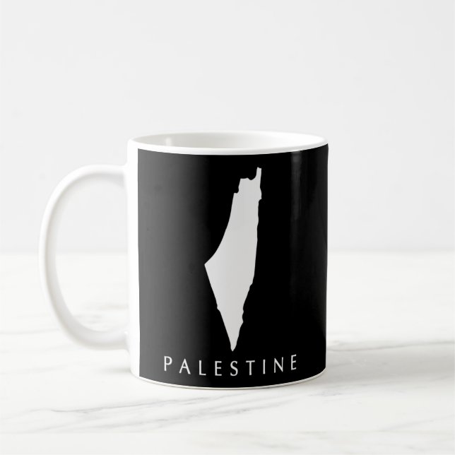 Love Palestine Map Coffee Mug (Left)