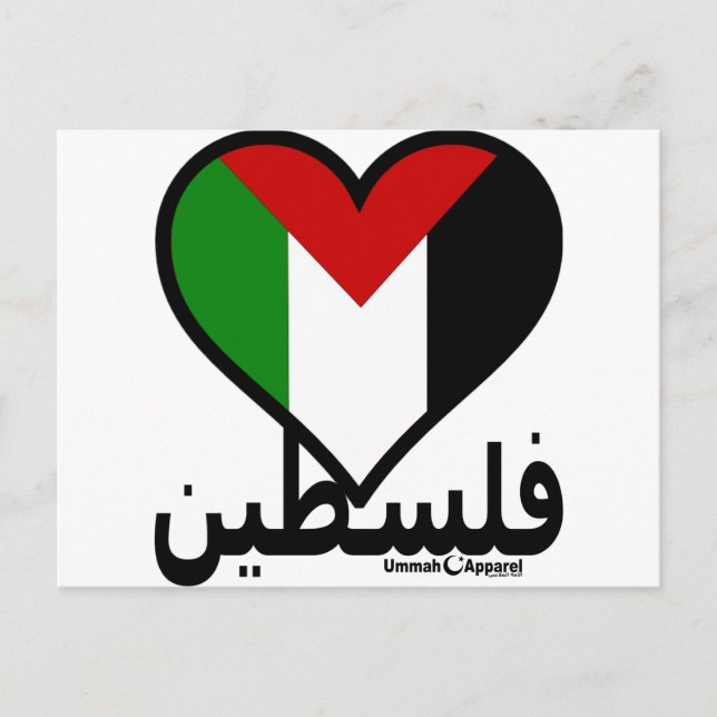 Love Palestine Postcard (Front)