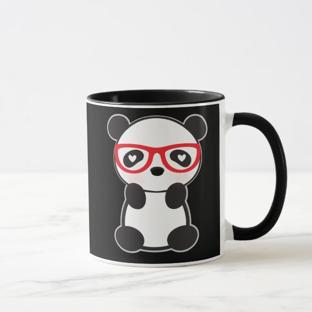 Love Panda Bear Mug - Leon The Panda Bear in Love (Right)