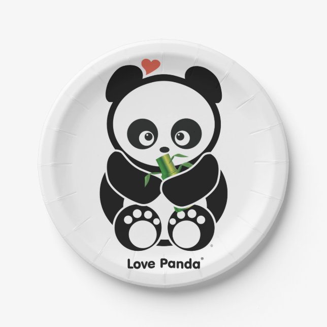 Love Panda® Paper Plate (Front)