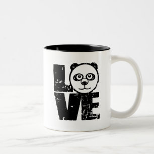 Love Panda Two-Tone Coffee Mug