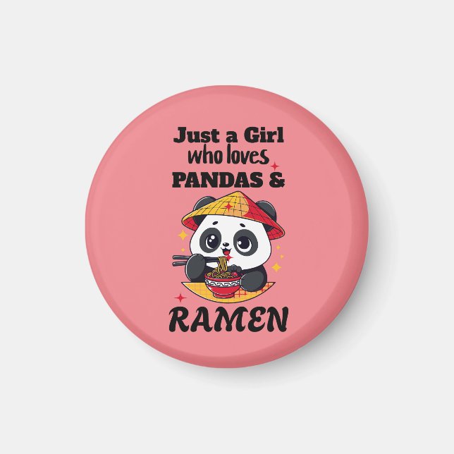 Love Pandas and Ramen Magnet (Front)