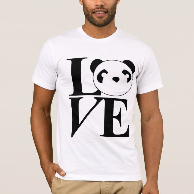 Love Pandas Tee in Black (Front)