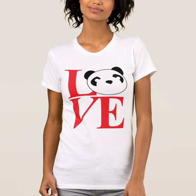 Love Pandas Tee in Red (Front)