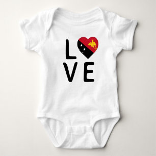 Love - Papua New Guinea Flag Baby Bodysuit