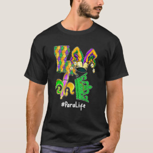 Love Para Life Mardi Gras Party Mask Parade Costum T-Shirt