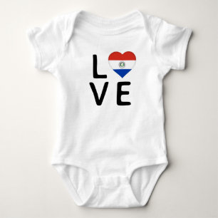Love - Paraguay Flag Baby Bodysuit