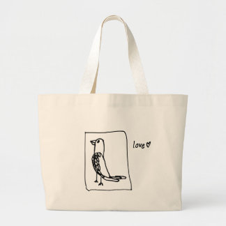 love parakeet tote bag