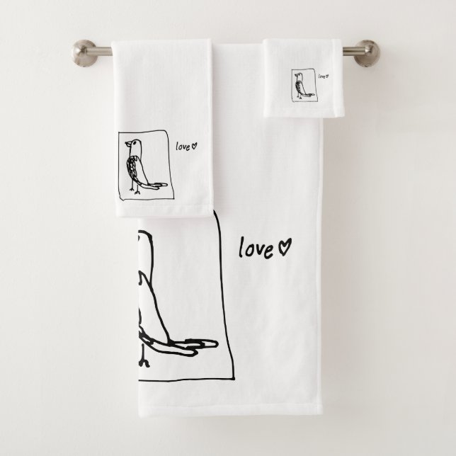 love parakeet towels (Insitu)