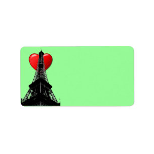 Love Paris Address Label