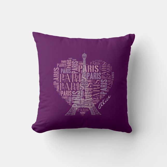 Love Paris | Adorable Eiffel Tower Cushion (Front)
