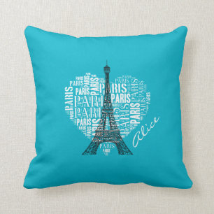 Love Paris Eiffel Tower Cushion