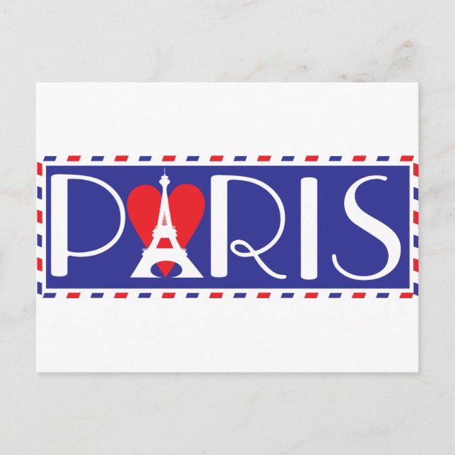 Love Paris Postcard (Front)