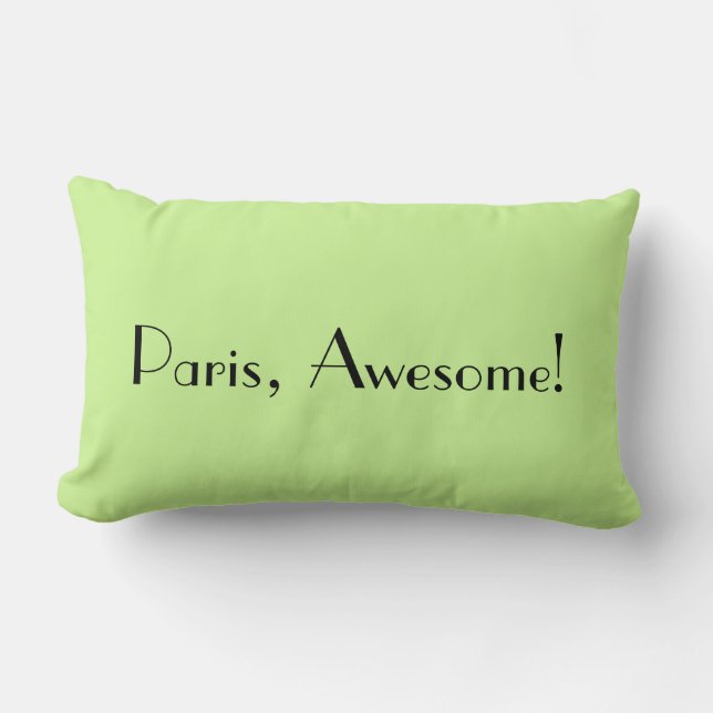 Love Paris Quote Throw Pillow (Front)
