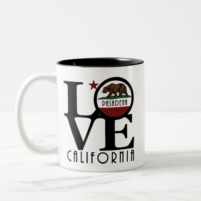 LOVE Pasadena California 11oz Two-Tone Coffee Mug (Left)