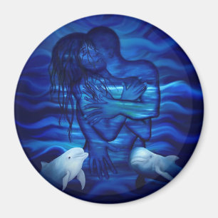 Love, Passion act - pair with Dolphin pair Magnet