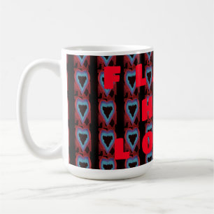 Love passion hot art design red misty blue coffee mug