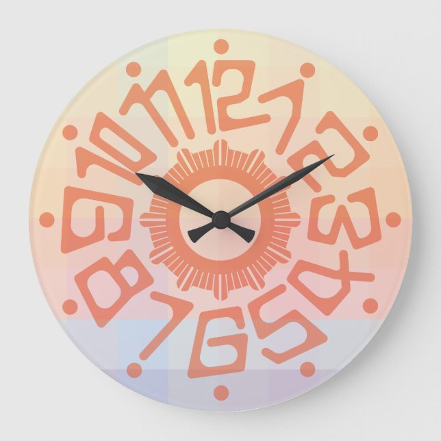 Love PASTEL COLORS by Masanser Large Clock (Front)