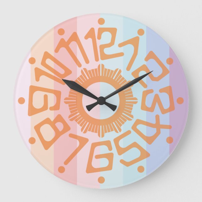 Love PASTEL COLORS  by Masanser Large Clock (Front)