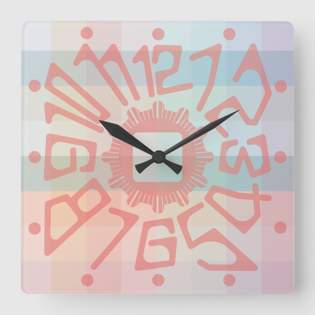 Love PASTEL COLORS by Masanser Square Wall Clock (Front)