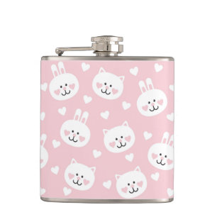 Love Pattern 2 Hip Flask
