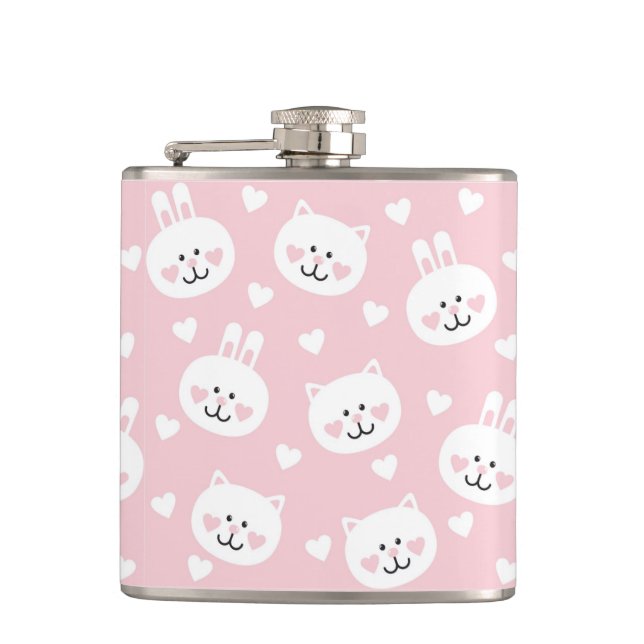 Love Pattern 2 Hip Flask (Front)