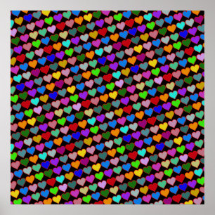 love pattern art colour poster