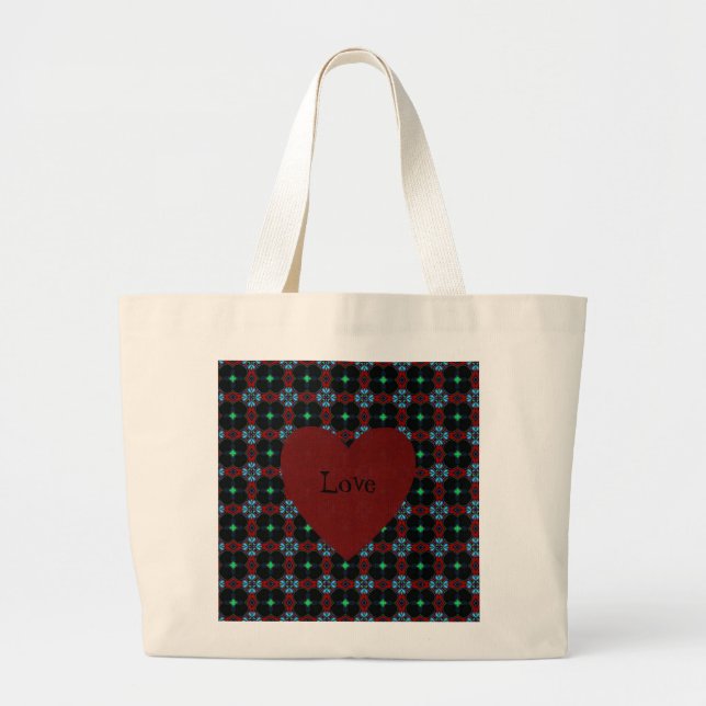 Love Pattern Jumbo Tote (Front)