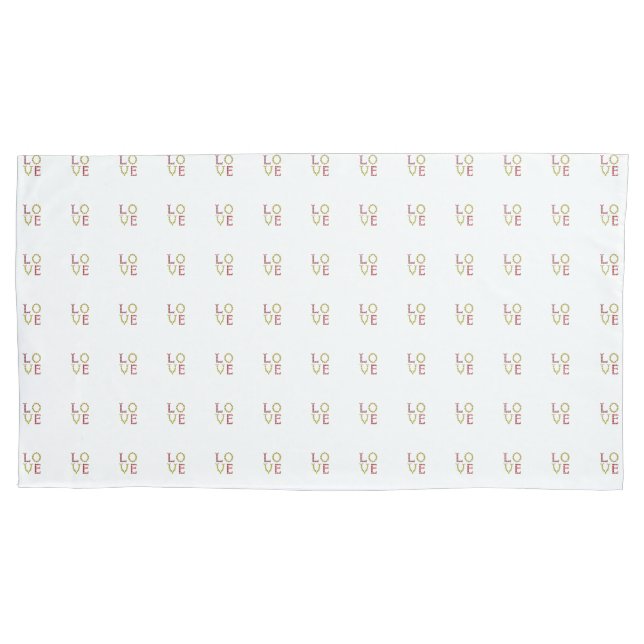 Love Pattern Pillowcase (Front-Left)