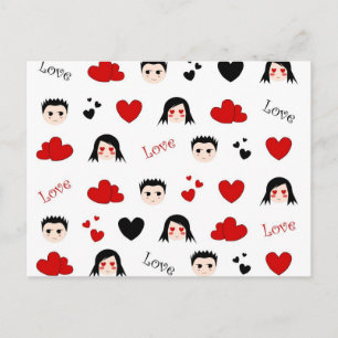Love pattern - Postcard