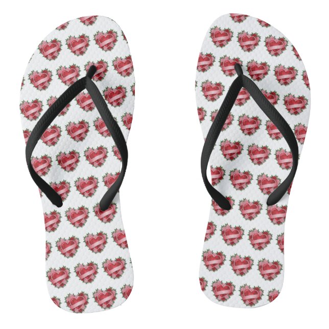 LOVE PATTERN THONGS (Footbed)