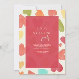 Love Pattern Valentine's Day Invitation