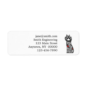 Love paw - best friend - Choose back colour Return Address Label