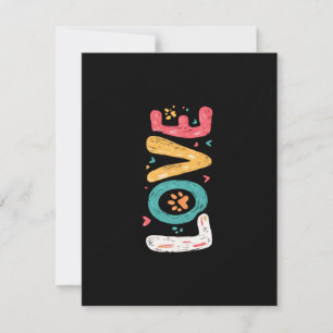 LOVE Paw – Cute Pet Lover Typography Art Card
