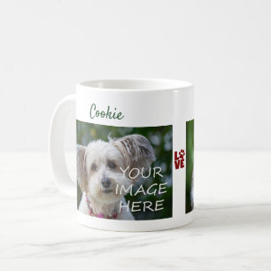 LOVE Paw Dog Cat Photos Names Modern Cute New Pet Coffee Mug
