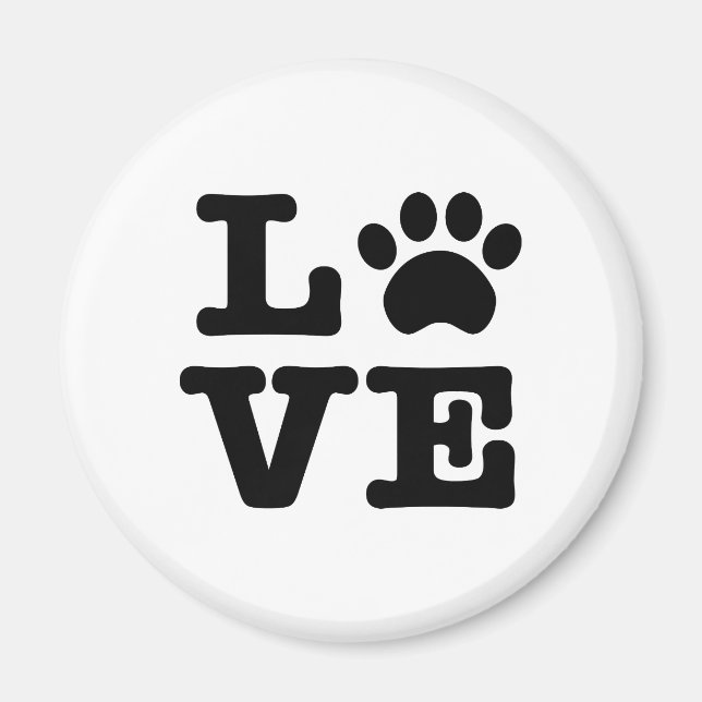 Love Paw Print Magnet (Front)